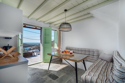 Living room, Seating area, City view, Sea view