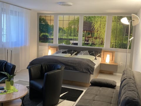 Property building, Living room, Bedroom