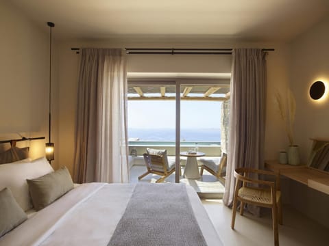 Bed, Natural landscape, View (from property/room), Photo of the whole room, Bedroom, Sea view