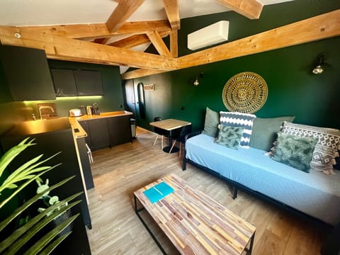 Bed, Living room, Photo of the whole room, Seating area, Bedroom