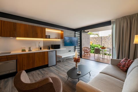 Patio, TV and multimedia, Coffee/tea facilities, Kitchen or kitchenette, Living room, Seating area, Dining area, hair dresser, minibar, toaster
