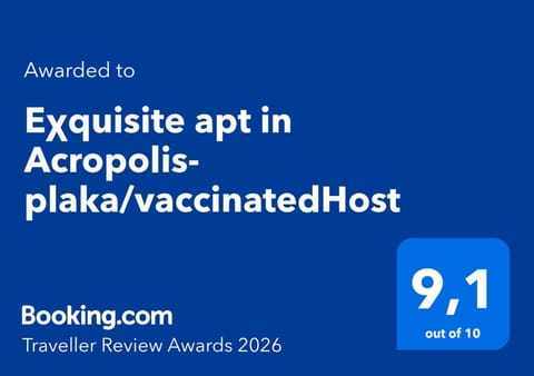 Eχquisite apt in Acropolis-plaka/vaccinatedHost Apartment in Athens