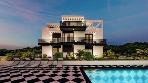 Balcony/Terrace, Swimming pool, Sunset