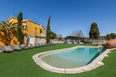 Property building, Living room, Swimming pool