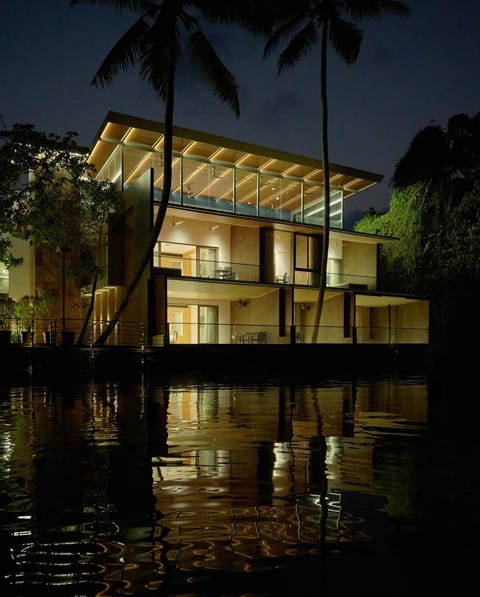 Property building, Night, Lake view