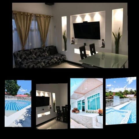 Communal lounge/ TV room, Bed, TV and multimedia, Photo of the whole room, Evening entertainment, Bedroom, Pool view, Swimming pool, sunbed