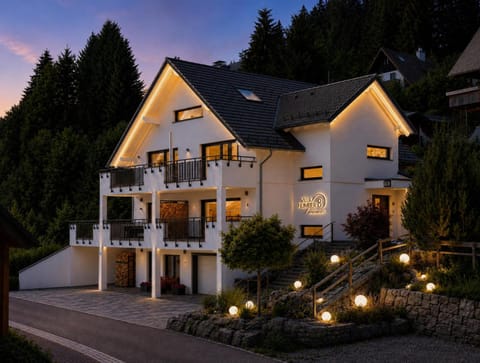 Property building, Night, Summer