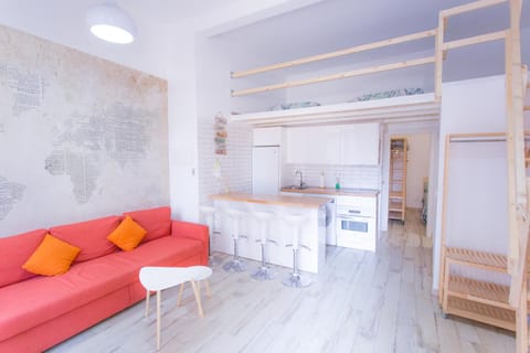 Kitchen or kitchenette, Living room, Bedroom