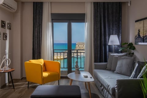 Living room, Seating area, Sea view