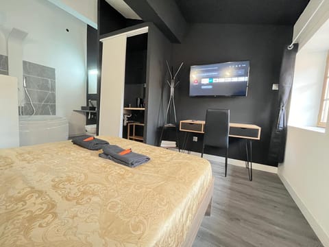 Toilet, Bed, TV and multimedia, Photo of the whole room, Seating area, Bath