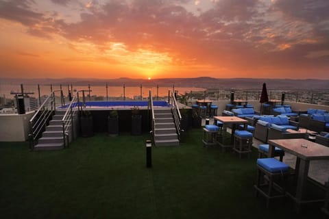 Swimming pool, Sunset
