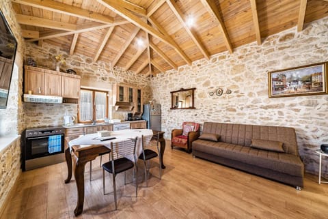 Kitchen or kitchenette, Living room, Seating area, Dining area, oven, stove