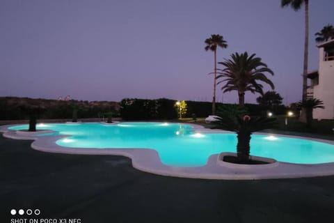 Swimming pool, Sunset