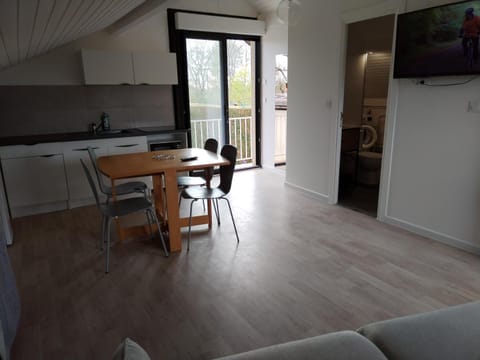 Kitchen or kitchenette, Dining area, minibar, pet friendly