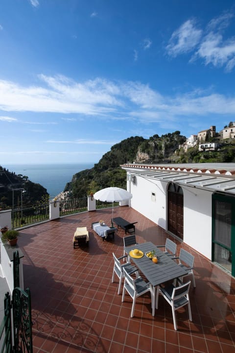 Property building, Patio, View (from property/room), Balcony/Terrace, Mountain view, Sea view, sunbed