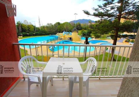 View (from property/room), Balcony/Terrace, Pool view