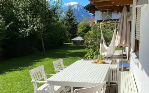 Property building, Patio, Day, Natural landscape, Summer, Garden, View (from property/room), Balcony/Terrace, Garden view, Garden view, Mountain view
