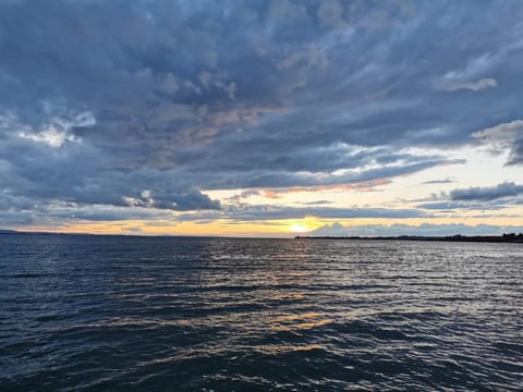 Day, Lake view, Sunset