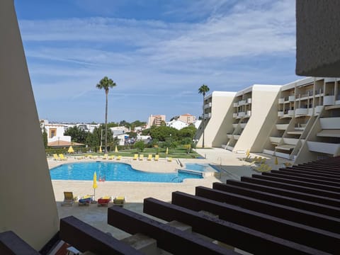 Property building, Pool view, Swimming pool, sunbed