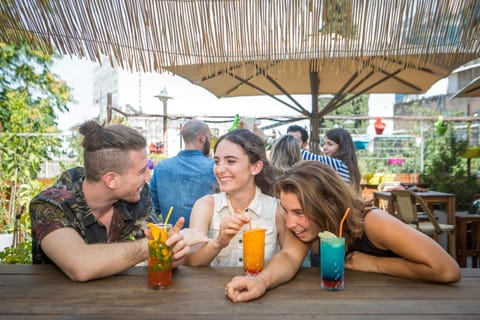 People, Lounge or bar, sunbed