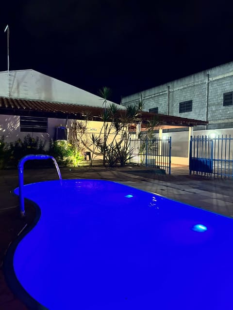 Night, Pool view, Swimming pool
