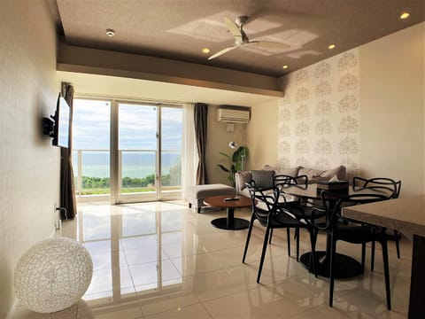 Living room, Seating area, Dining area, Sea view