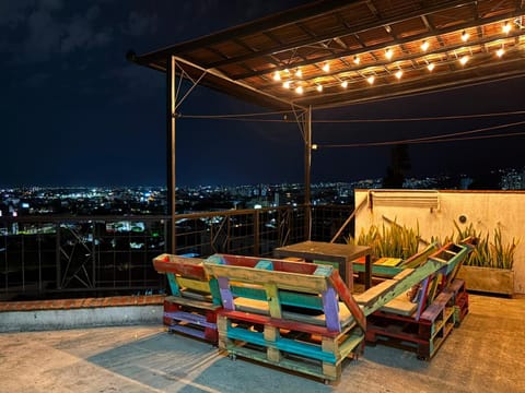 Night, View (from property/room), Balcony/Terrace, Seating area
