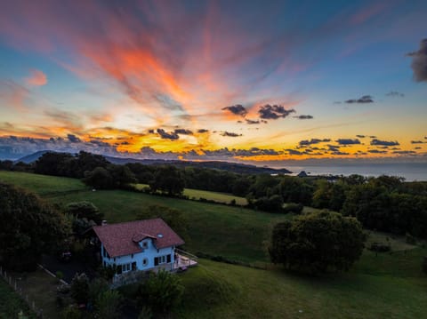Bird's eye view, Sunset