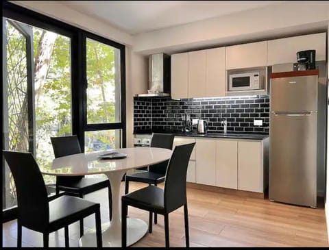 Kitchen or kitchenette, Dining area, oven, stove, toaster