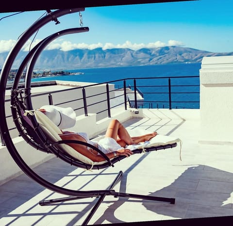 Natural landscape, View (from property/room), Balcony/Terrace, Sea view, sunbed