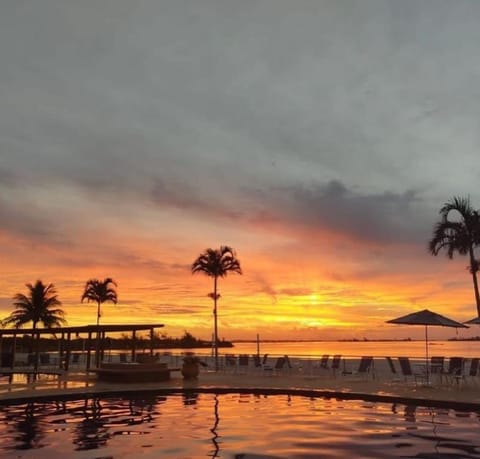 Swimming pool, Sunset