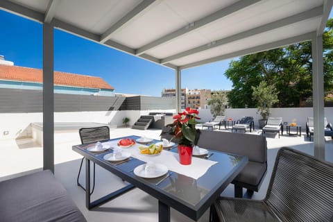 Patio, Seating area, Dining area