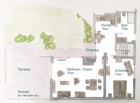 Achterdeck mit Sauna Apartment in Eckernförde