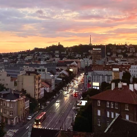 Neighbourhood, City view, Street view, Sunset