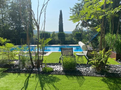 Property building, Garden, Pool view, Swimming pool
