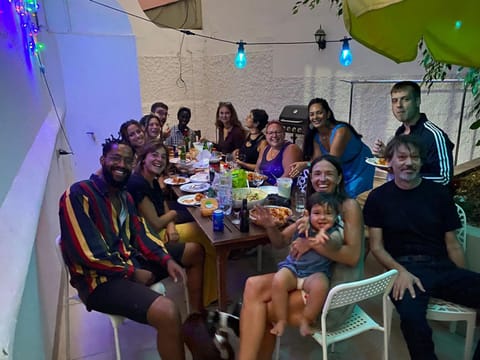 Garden, group of guests
