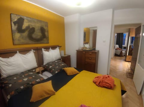 Bed, Photo of the whole room, Bedroom, towels, wardrobe