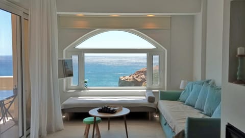 Living room, Seating area, Sea view