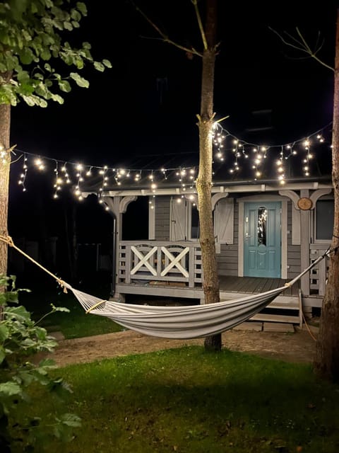Property building, Patio, Night, Garden, Garden view