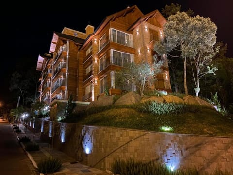 Property building, Night, Garden, Garden view