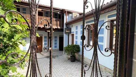 Patio, Facade/entrance, Property logo or sign, Inner courtyard view