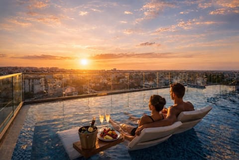 View (from property/room), City view, Pool view, Swimming pool