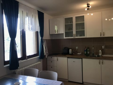 Kitchen or kitchenette, Dining area, stove