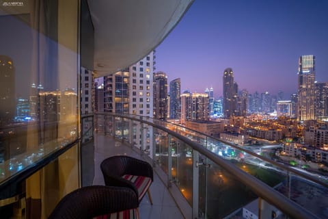 Property building, Night, View (from property/room), Balcony/Terrace, City view