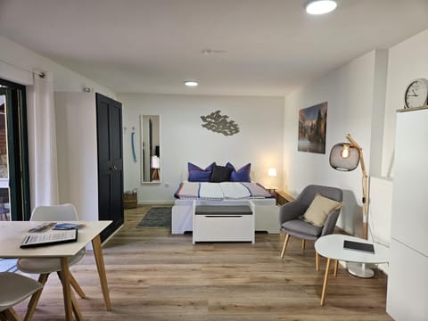 Bed, Living room, Photo of the whole room