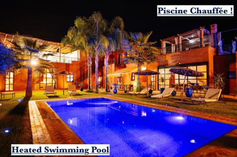 Night, Pool view, Swimming pool