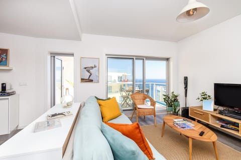 Living room, Seating area, Sea view