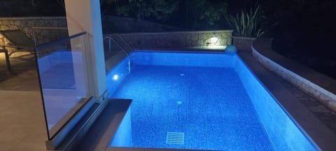 Night, Pool view, Swimming pool