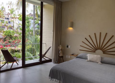 Bed, Balcony/Terrace, Garden view