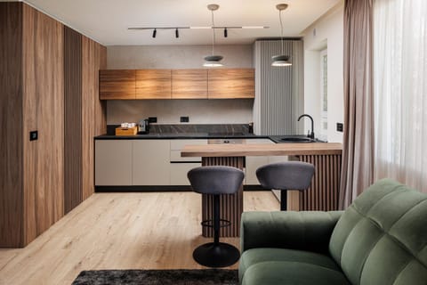 Kitchen or kitchenette, Living room, Seating area, Dining area, kitchen